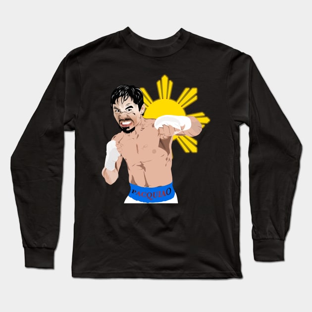 Manny Pacman Pacquiao Long Sleeve T-Shirt by ajrocks